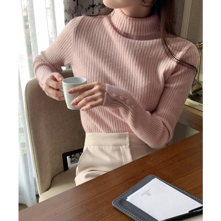 タートルネック リブニットプルオーバー | VIVID LADY | 詳細画像9 