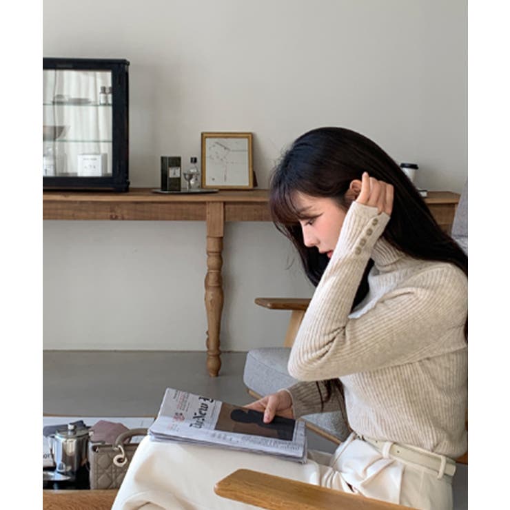 タートルネック リブニットプルオーバー | VIVID LADY | 詳細画像17 