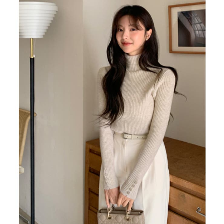 タートルネック リブニットプルオーバー | VIVID LADY | 詳細画像20 