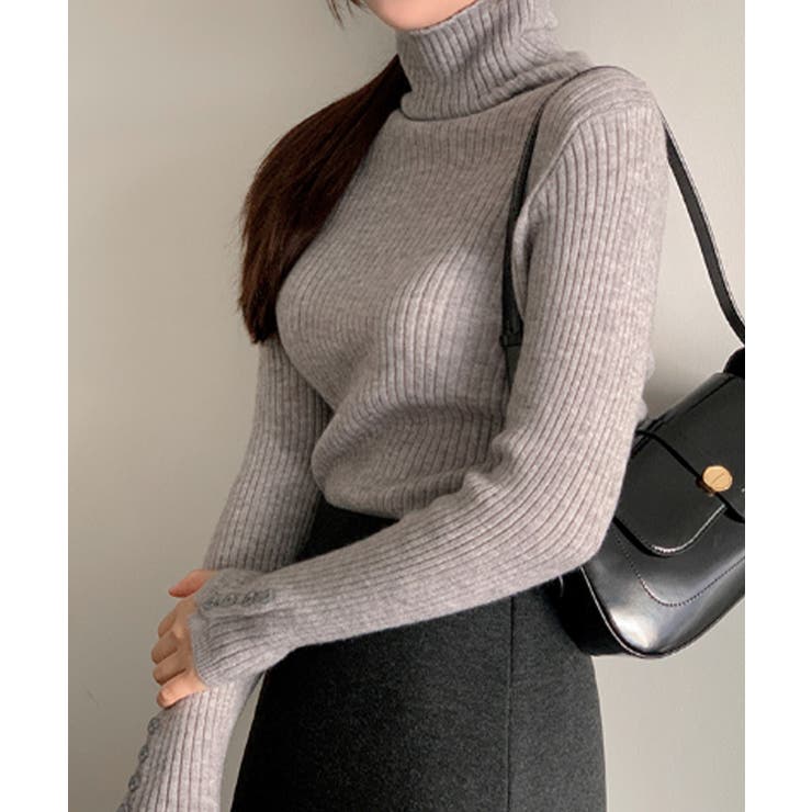 タートルネック リブニットプルオーバー | VIVID LADY | 詳細画像28 