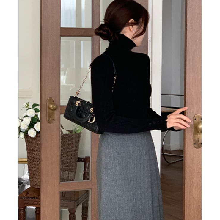 タートルネック リブニットプルオーバー | VIVID LADY | 詳細画像41 