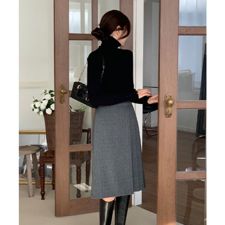 タートルネック リブニットプルオーバー | VIVID LADY | 詳細画像42 