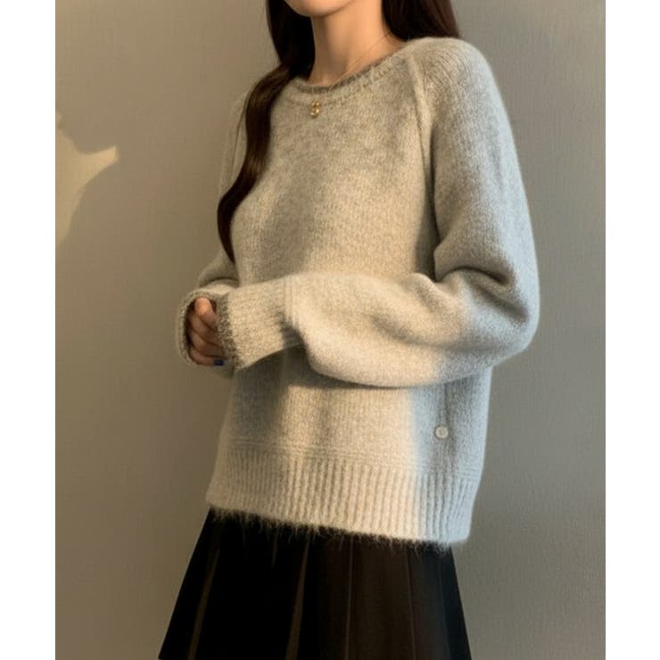 配色 ふわふわニットプルオーバー | VIVID LADY | 詳細画像4 