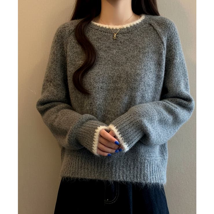 配色 ふわふわニットプルオーバー | VIVID LADY | 詳細画像9 