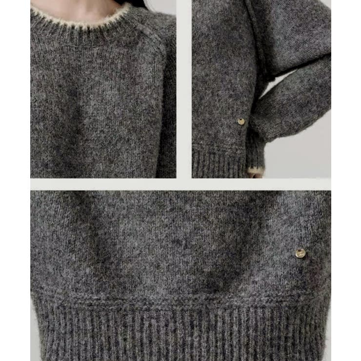 配色 ふわふわニットプルオーバー | VIVID LADY | 詳細画像12 