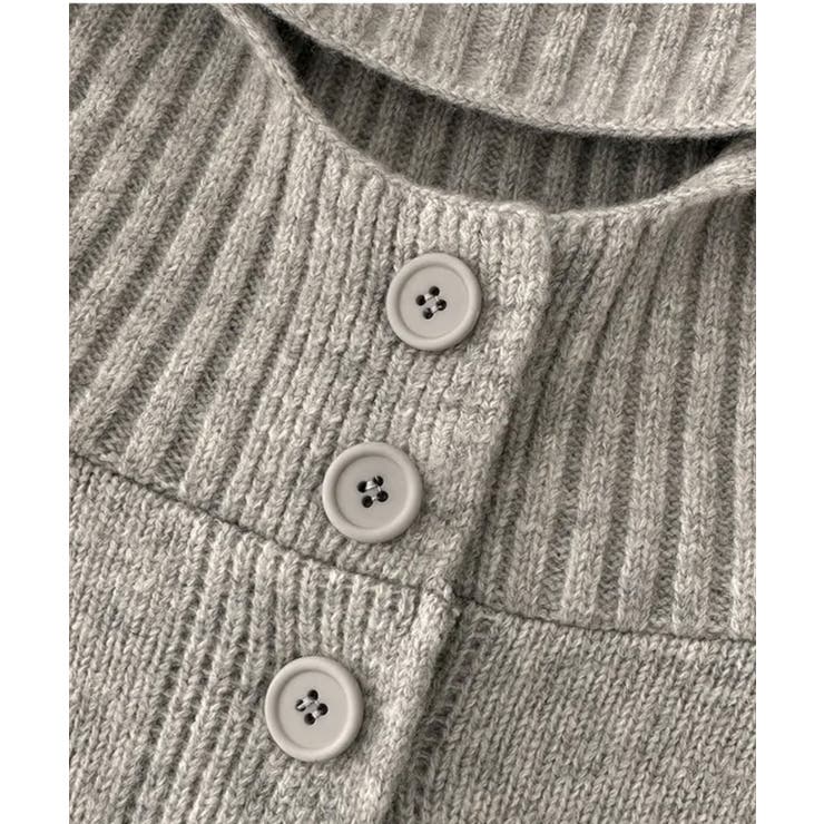 リブフード ハイネック ニットパーカー | VIVID LADY | 詳細画像33 