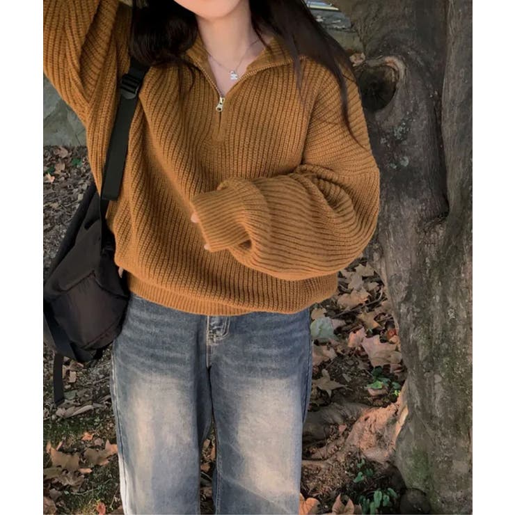 ハーフジップ ハイネックニット プルオーバー | VIVID LADY | 詳細画像13 