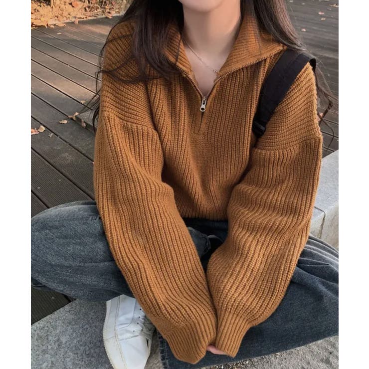 ハーフジップ ハイネックニット プルオーバー | VIVID LADY | 詳細画像15 