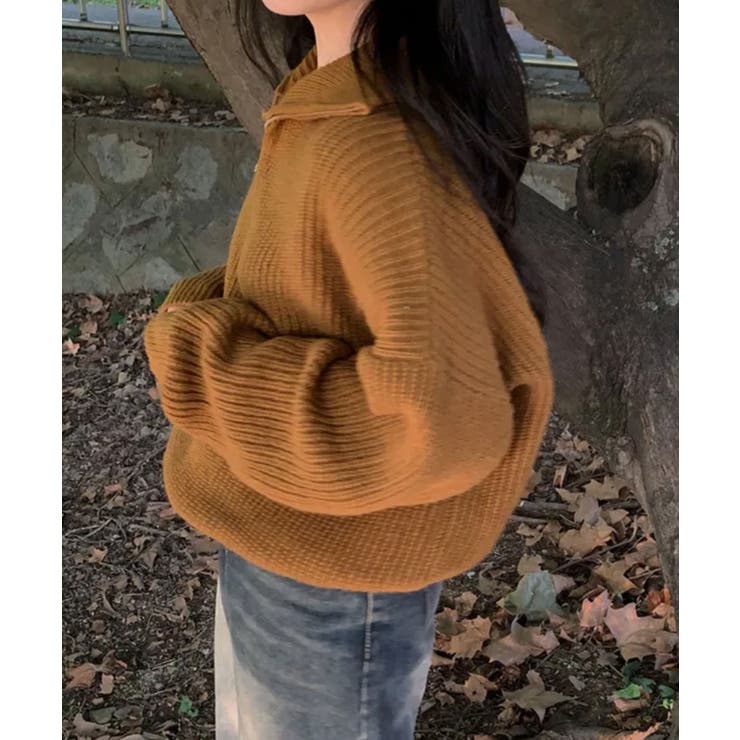 ハーフジップ ハイネックニット プルオーバー | VIVID LADY | 詳細画像16 