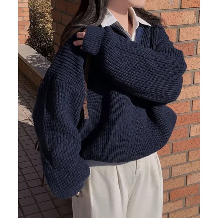 ハーフジップ ハイネックニット プルオーバー | VIVID LADY | 詳細画像26 