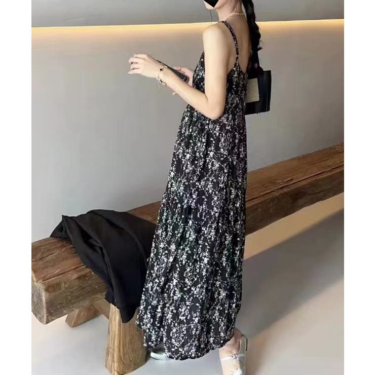 Since Then 上品 切替 ローズ花柄 ロッグキャミソールワンピース 6_000000021189.jpg?1683002002