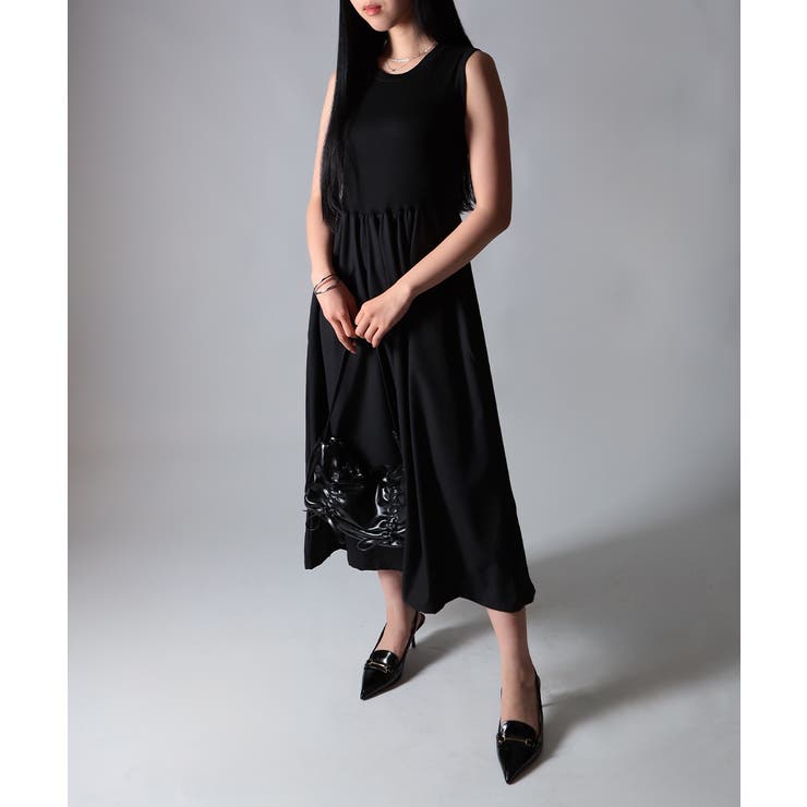 ☆【I AM MARI】☆バックストラップノースリーブワンピー.ス☆ ノースリーブ I AM MARI(アイアムマリ) ワンピース(レディース
