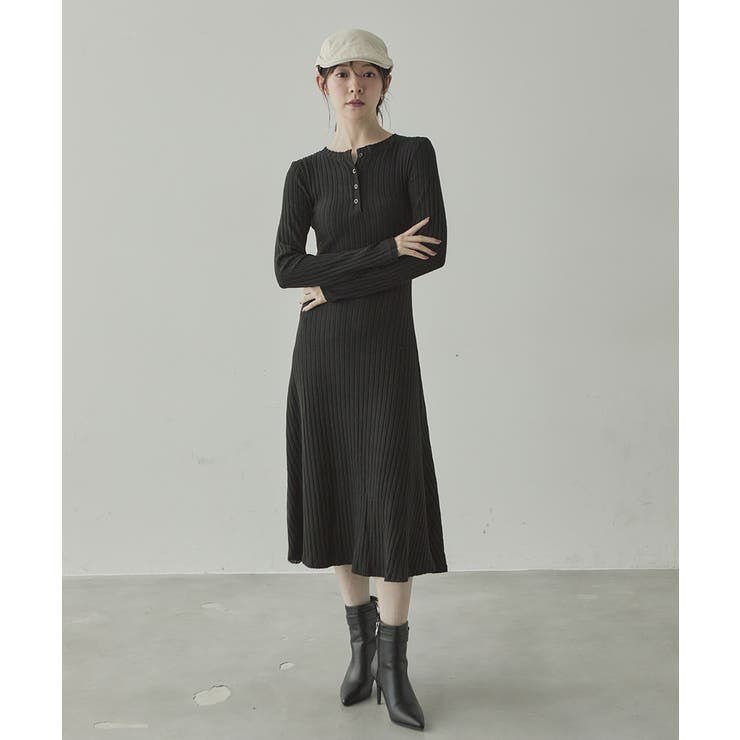 ヘンリーネックリブニットワンピース | VIVID LADY | 詳細画像10 