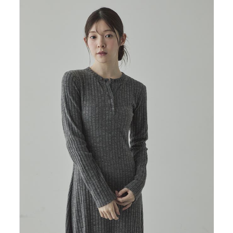 ヘンリーネックリブニットワンピース | VIVID LADY | 詳細画像13 