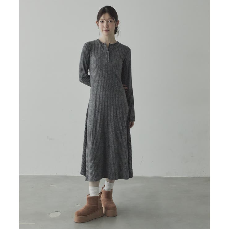 ヘンリーネックリブニットワンピース | VIVID LADY | 詳細画像18 