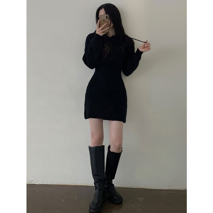 Regalo Luna フード付きミニワンピース Regalo Luna フード付きミニ