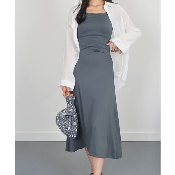 キャミソールロングワンピース レディース Y2K[品番：KH000014715  