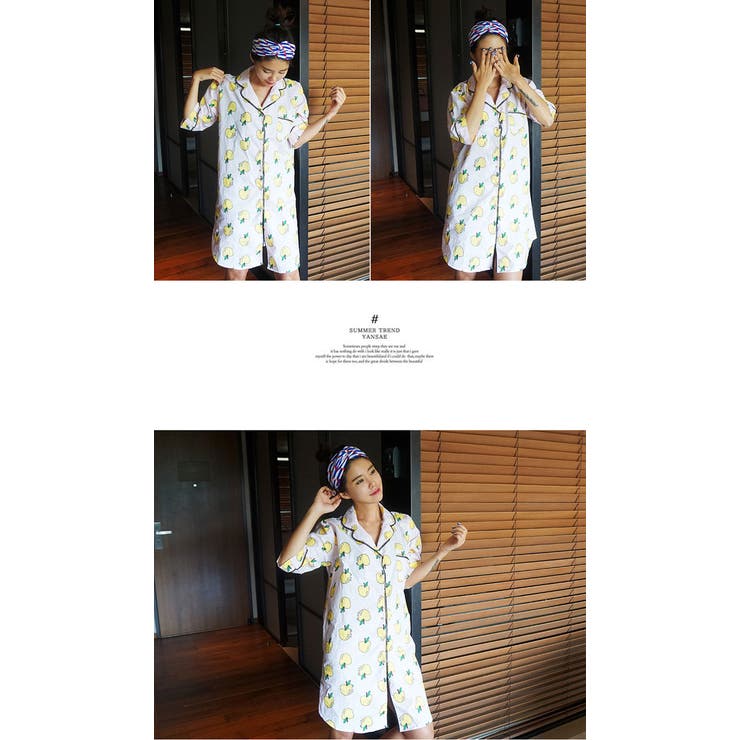 パジャマ ワンピース 前開き 品番 Kh Vivid Lady ビビッドレディー のレディースファッション通販 Shoplist ショップリスト