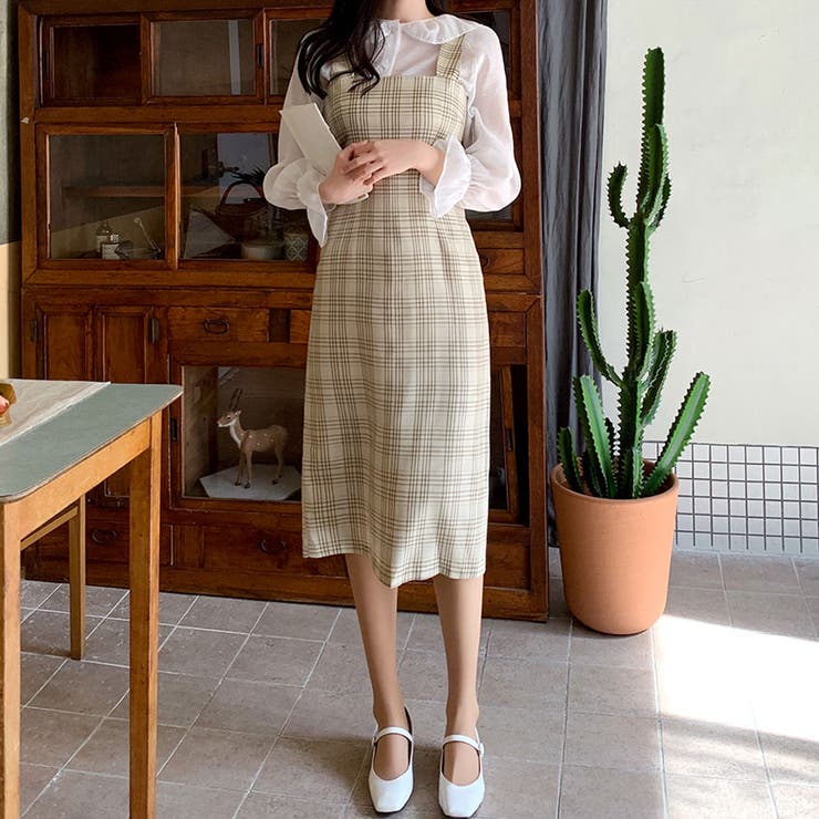 サロペットワンピース 春夏 チェックワンピース 品番 Kh Vivid Lady ビビッドレディー のレディースファッション通販 Shoplist ショップリスト