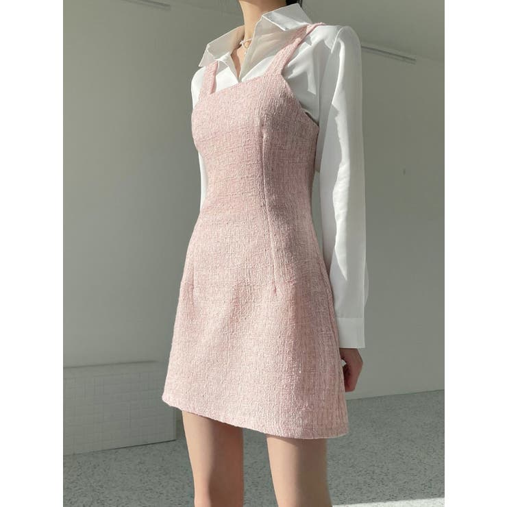 春ツイードビスチェワンピースショート丈 レディース 長袖 | VIVID LADY | 詳細画像3 