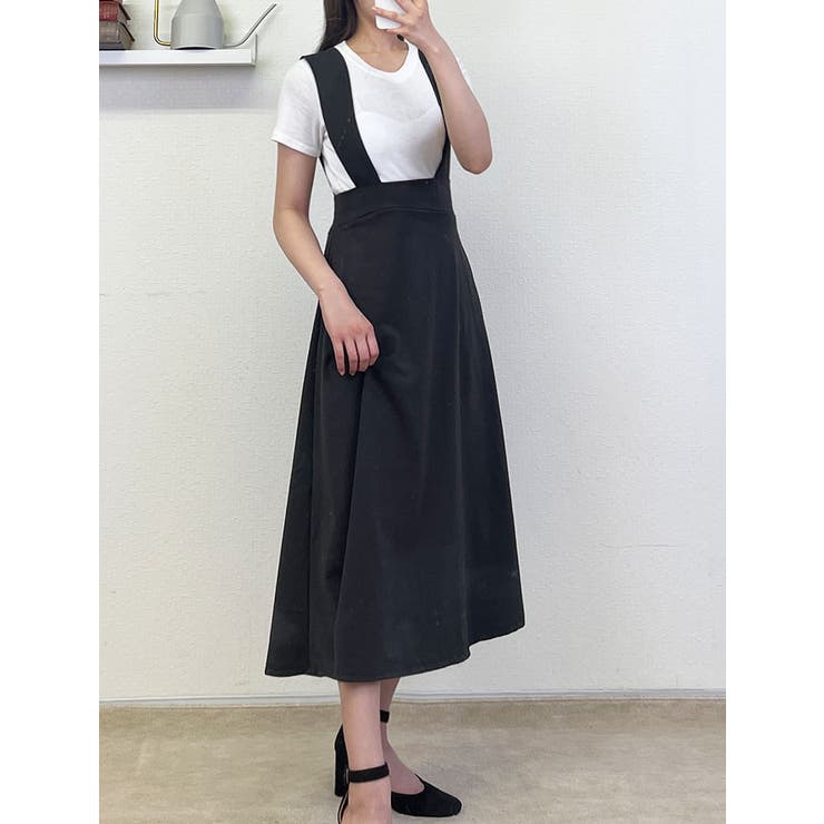 サロペットロングワンピース 韓国ファッション ロングスカート