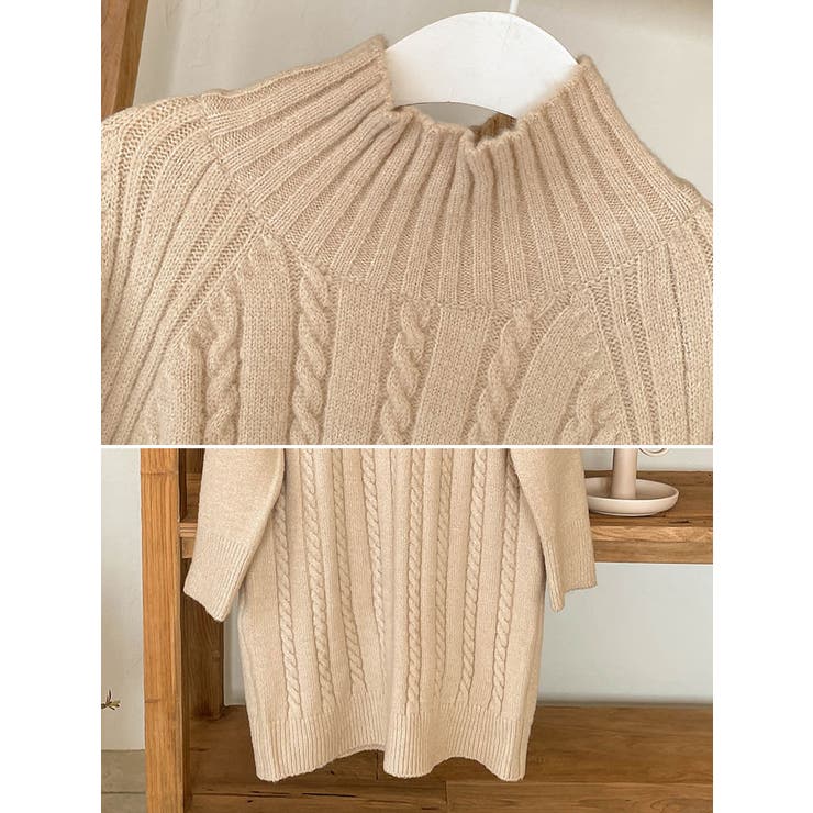 ぱいかじ様専用YOKANGニットポンチョ風ワンピース シンプルなスタイル