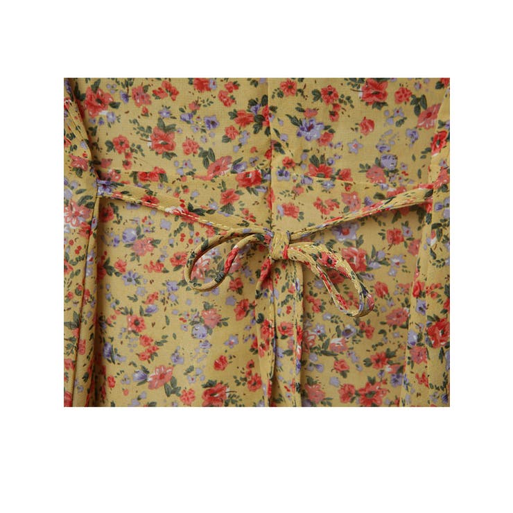 清純フラワーシフォンワンピース 半袖 全3色[品番：KH000012454