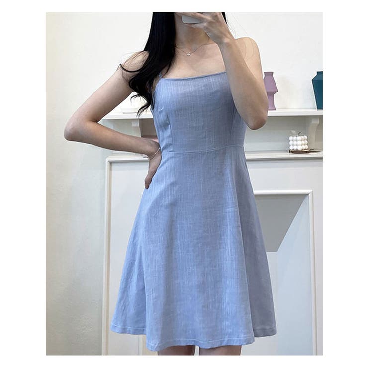 サマーリネンキャミソールワンピース 全3色 リネンキャミソールミニワンピース | VIVID LADY | 詳細画像13 