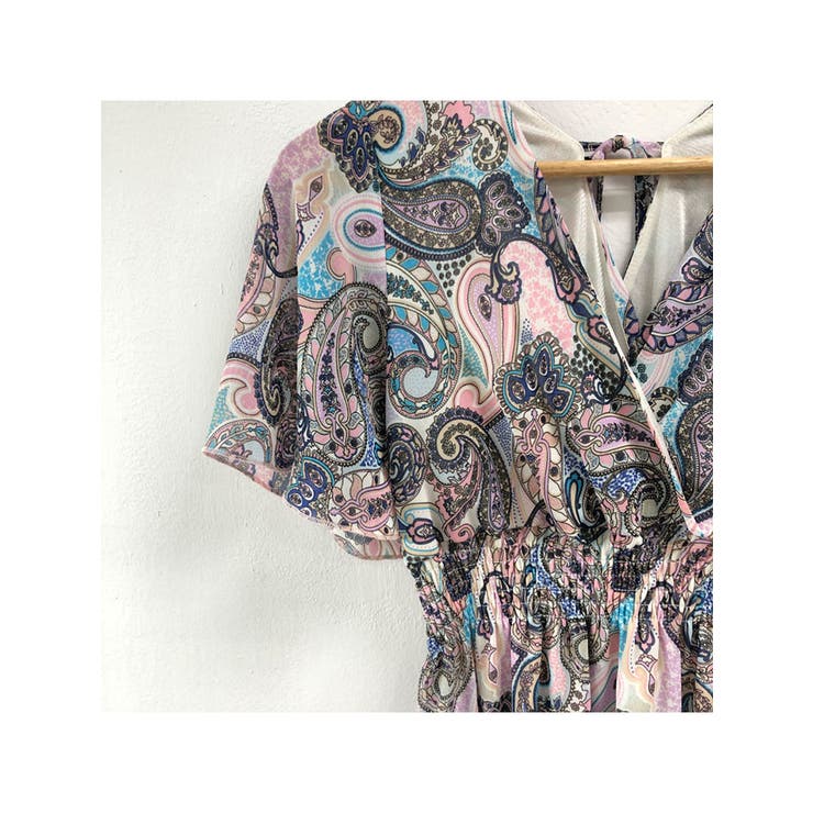 新品　tibi ペイズリー柄 シフォンワンピース2 ペイズリー柄シフォンロングワンピース 全2色 ロングワンピ[品番
