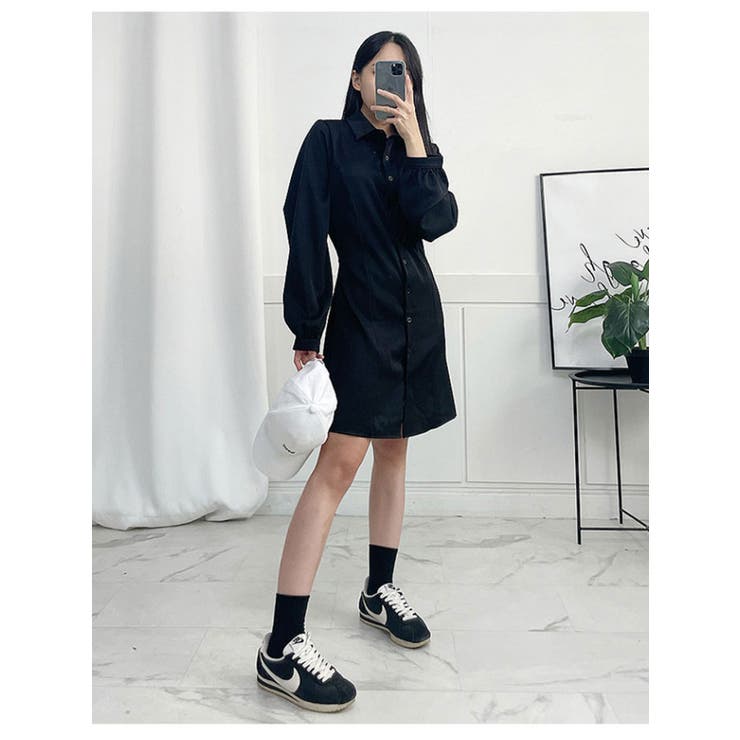 ボリューム袖シャツミニワンピース 全3色 長袖 | VIVID LADY | 詳細画像16 