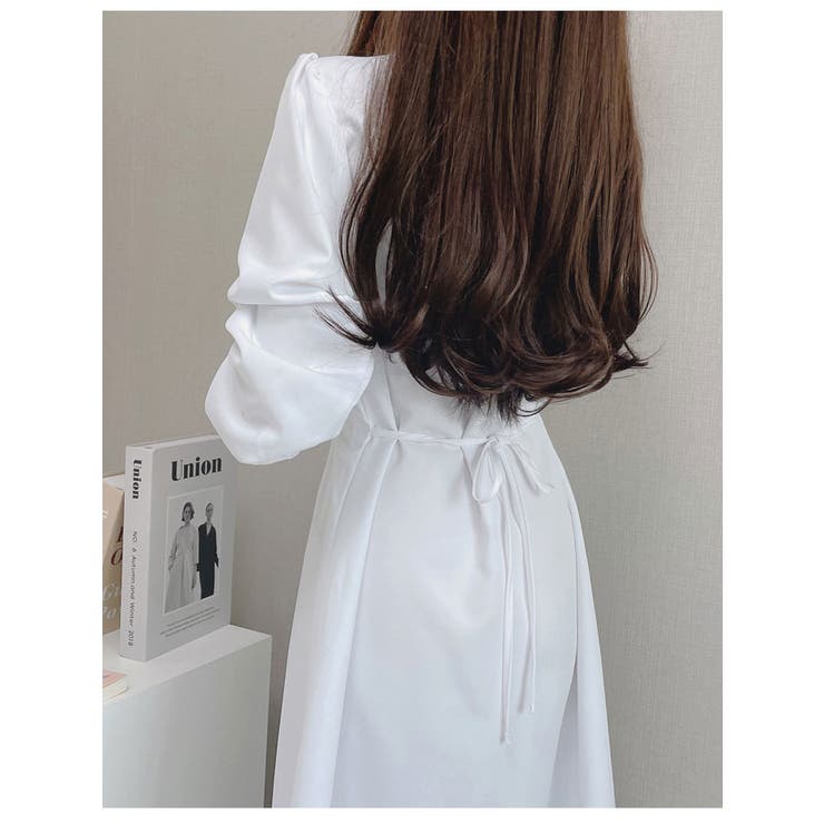 ピンタックシャツワンピース レディース 長袖[品番：KH000012931