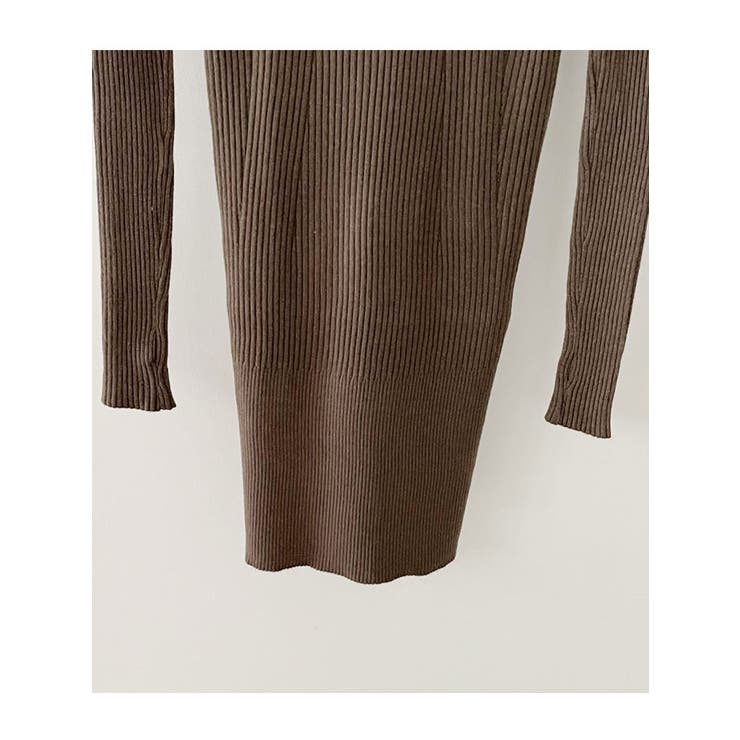 タートルネックリブニットワンピース レディース 長袖 | VIVID LADY | 詳細画像6 