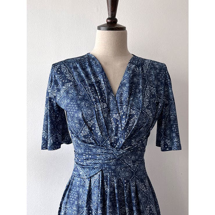 YS　SCAPA　ペイズリー柄 　半袖ワンピース YS SCAPA ペイズリー柄 半袖ワンピース 楽天市場】ジャガード