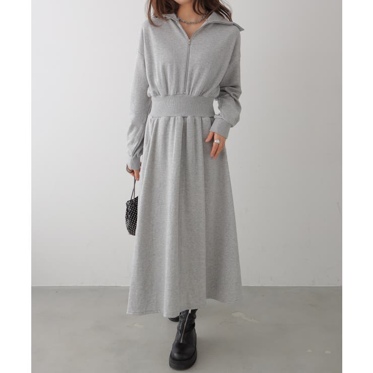 ハーフジップ スウェットワンピース | VIVID LADY | 詳細画像4 