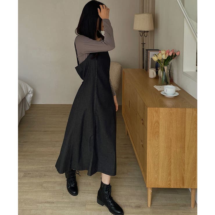 デニム ロングワンピース S〜XL ステッチ カットデニムロングワンピース – Darich (ダーリッチ)