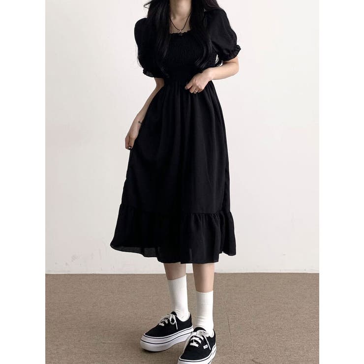 ドレス パーティー ワンピース 長袖 ロング丈 フリル 全2色 韓国 jy8301706_10.jpg