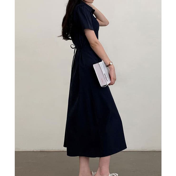 シャツワンピース 半袖 ワンピース[品番：KH000014096]｜VIVID LADY