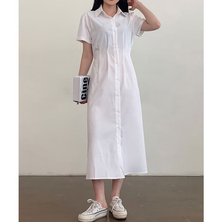 シャツワンピース 半袖 ワンピース[品番：KH000014096]｜VIVID LADY
