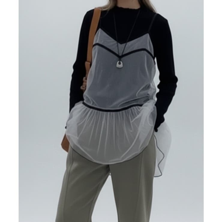 グレー | シアーフレアレイヤードキャミワンピース | VIVID LADY