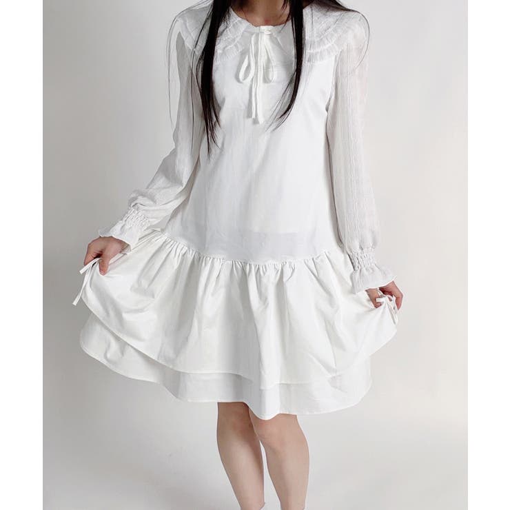 サイドリボン ティアード ノースリーブワンピース | VIVID LADY | 詳細画像2 