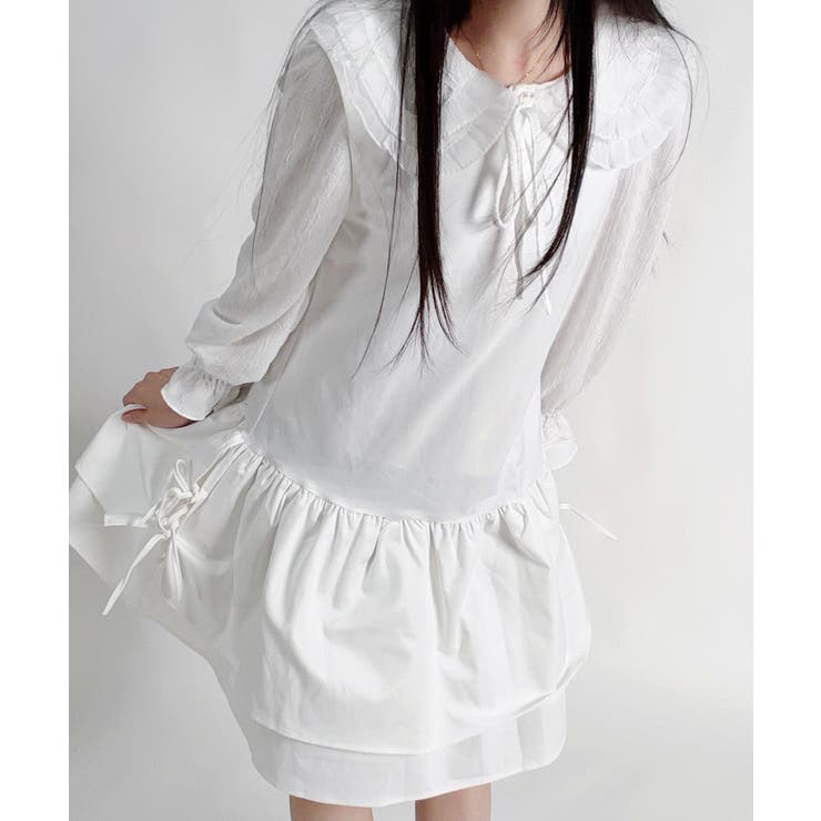 サイドリボン ティアード ノースリーブワンピース | VIVID LADY | 詳細画像5 