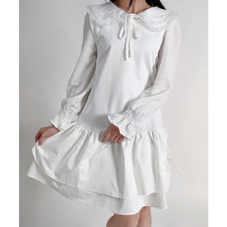 サイドリボン ティアード ノースリーブワンピース | VIVID LADY | 詳細画像6 