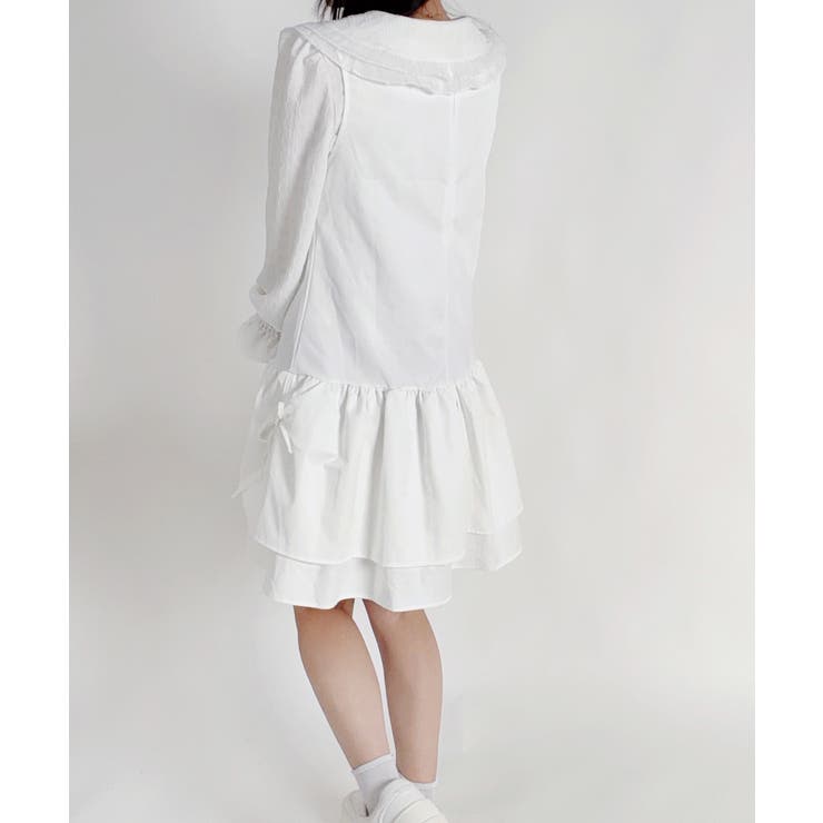 サイドリボン ティアード ノースリーブワンピース | VIVID LADY | 詳細画像7 