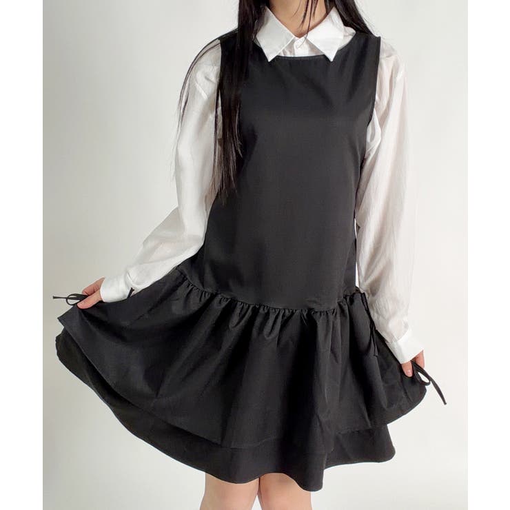 サイドリボン ティアード ノースリーブワンピース | VIVID LADY | 詳細画像1 