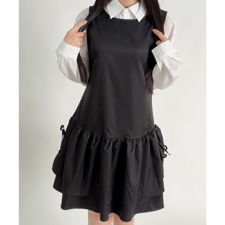 サイドリボン ティアード ノースリーブワンピース | VIVID LADY | 詳細画像11 