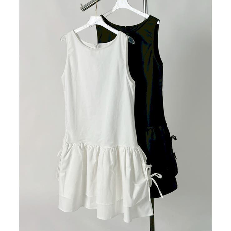 サイドリボン ティアード ノースリーブワンピース | VIVID LADY | 詳細画像15 