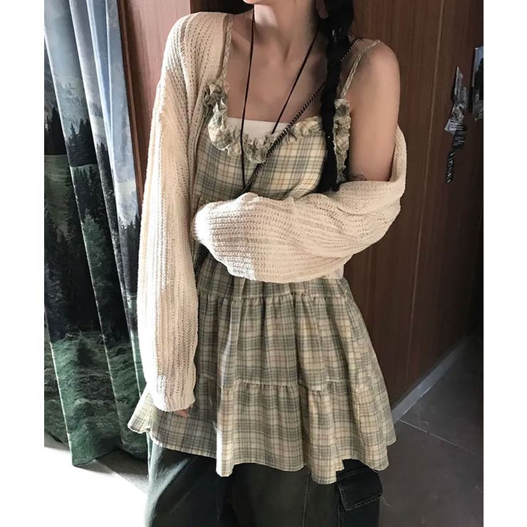 チェック フリル キャミソールワンピース | VIVID LADY | 詳細画像10 