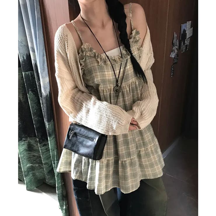 チェック フリル キャミソールワンピース | VIVID LADY | 詳細画像12 