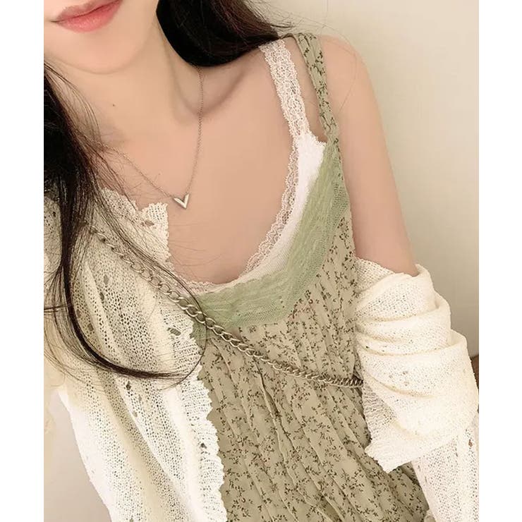 小花柄 レースレイヤードキャミワンピース | VIVID LADY | 詳細画像19 