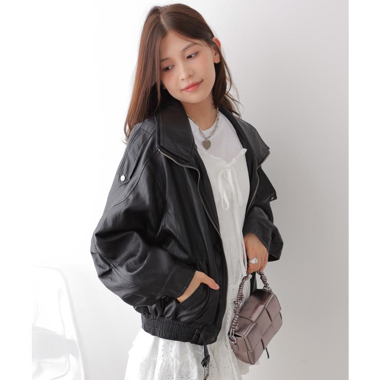 フェイクレザーライダースジャケット[品番：KH000015720]｜VIVID LADY